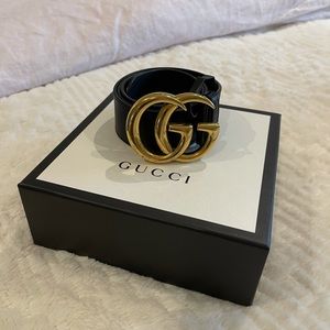 Black Gucci Belt Size 80